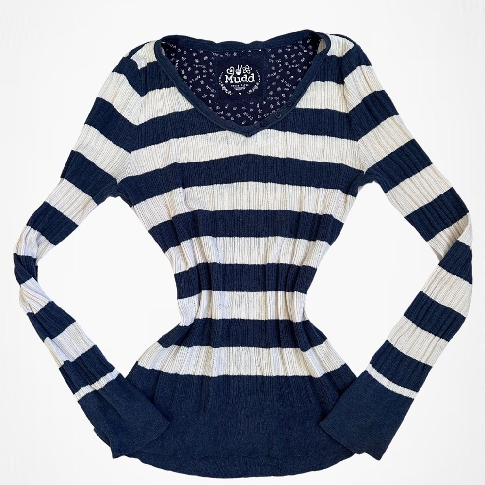 Y2K striped shirt top